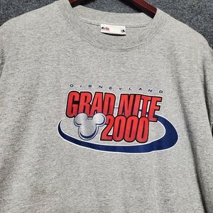 Vintage Disneyland Grad Night Shirt Mens L/XL Y2K 2000 Mickey USA School Trip
